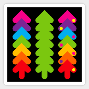 Colorful rainbow trees, version two Magnet